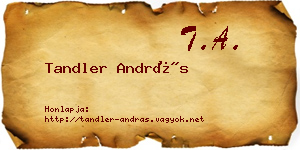 Tandler András névjegykártya